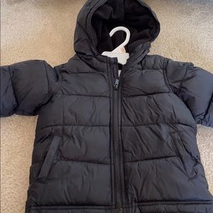 Fleece lined toddler boys winter coat